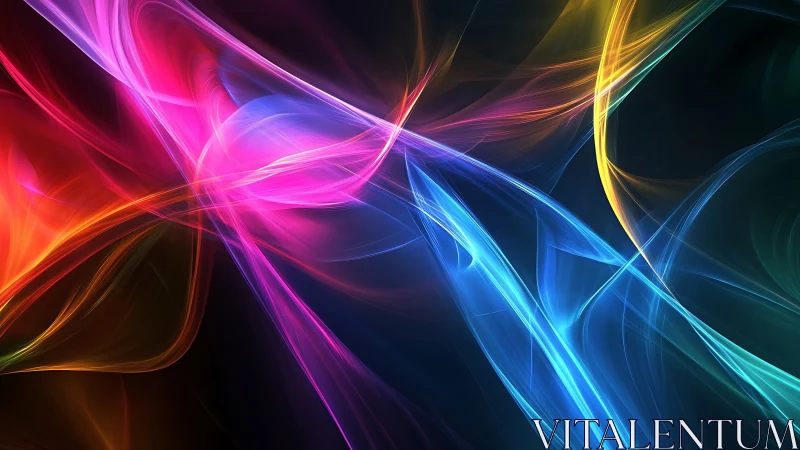 Prismatic Ribbons Collide in Neon Whispers of Lightstorm.