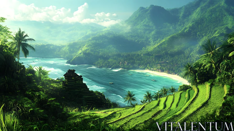 Tropical Coastal Valley with Terraced Agriculture.