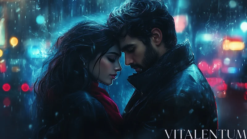 Neon Rain: Urban Romance in Cyberpunk Solitude.