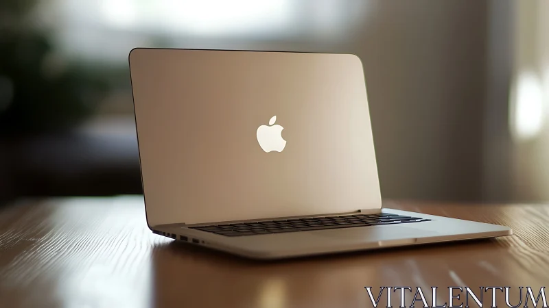 Aluminum laptop in shallow depth-of-field optical study.