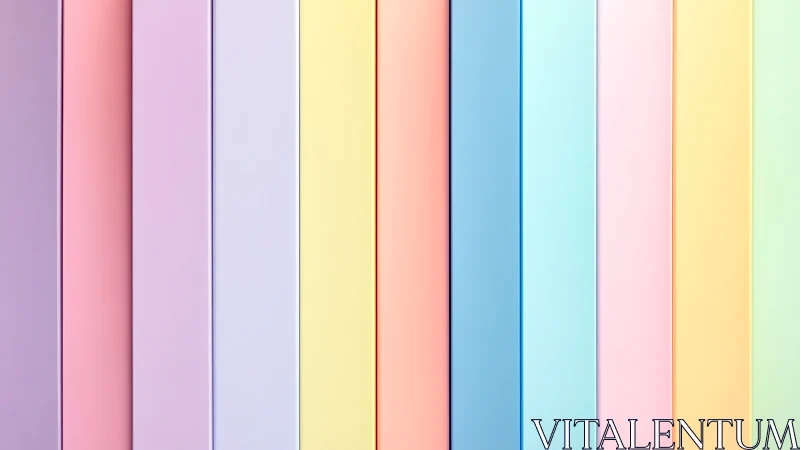 Vertical pastel panels form evenly spaced chromatic rhythm in 3D