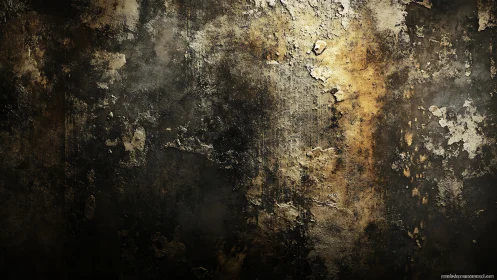 Oxidized concrete wall surface with flaking texture highlights.