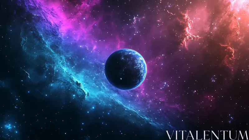 Spectral exoplanet suspended in bifurcated nebular ion clouds.