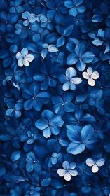 Blue Blossoms Dance in Serene Garden Light.