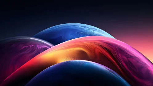 Chromatic cosmic arcs over luminous gradient horizon.