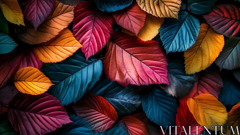 Color-drenched forest leaves in a cozy autumn mosaic.