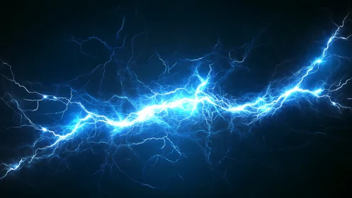 Electric river dances wildly across deep digital night