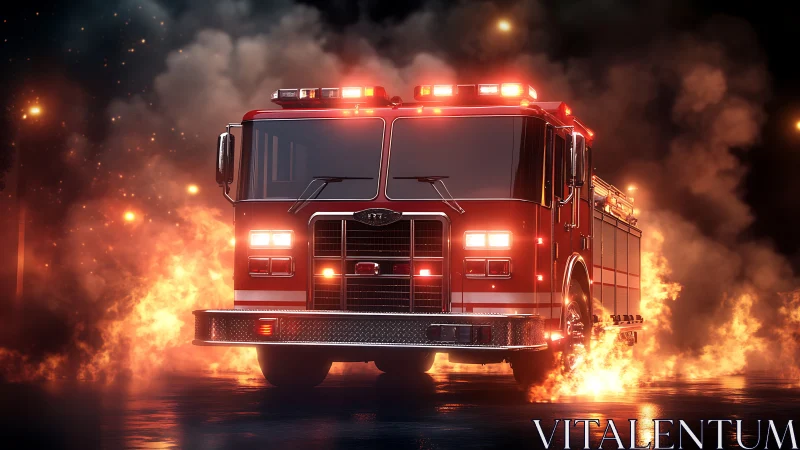 Courageous Firefighters Rush Into Action Amid Intense Flames