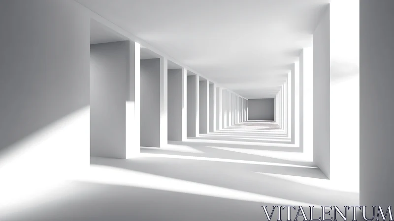 Infinite Corridors Dance Through Pristine White Geometry