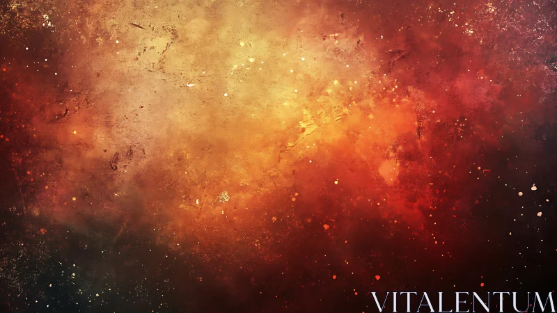 Nebula-like orange and red abstract diffuse color field.