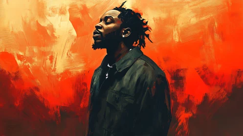 Sideways serenity in a storm of molten sunset paintbrush fire.