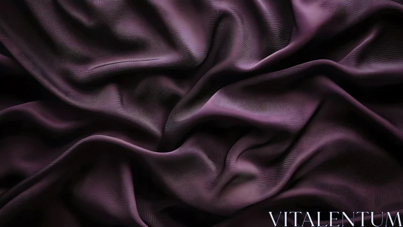 Purple silk fabric with deep folds and dramatic wave texture.