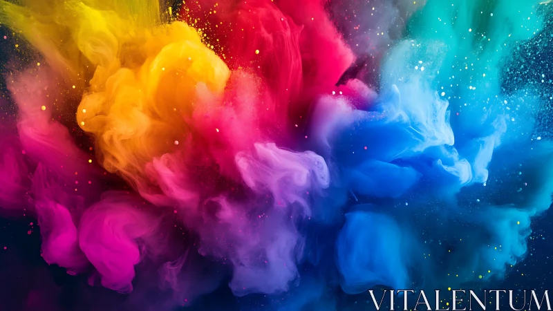 Vibrant digital color clouds in dynamic abstract motion.