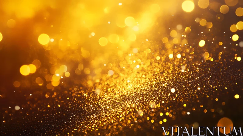 Shimmering golden bokeh background with sparkling light effects.