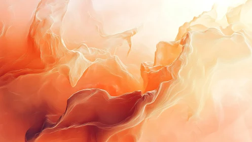 Flame-kissed silk canyons drift through molten daylight.