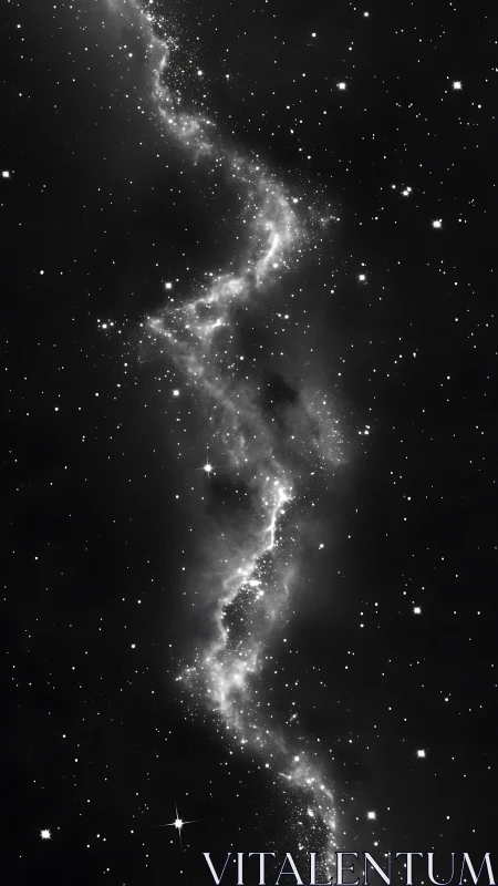 Starlit river of cosmic dust winding through quiet night skies.