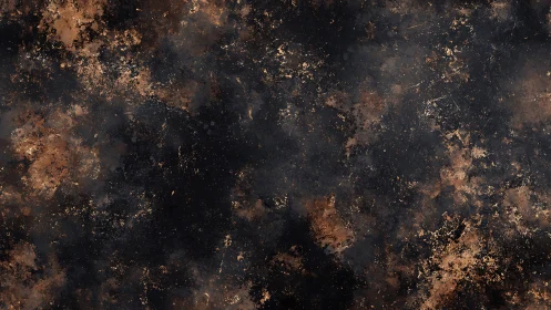 Weathered metallic patina over deep charcoal backdrop.