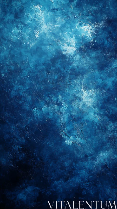 Midnight currents quietly collide in a cobalt blue storm