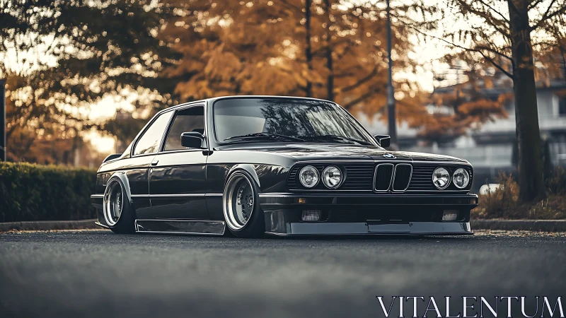 Lowered classic coupe with stance-optimized suspension geometry.