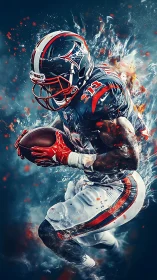 Blazing Gridiron Comet Surges Through Shattered Starlight.