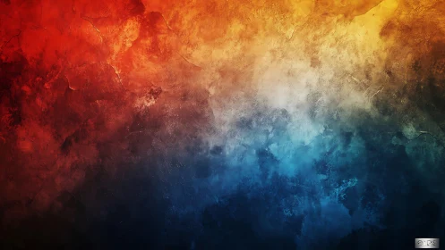 Fire and water textures collide in vivid abstract gradient.