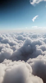 Volumetric cumuliform cloudscape rendered with soft global illumination
