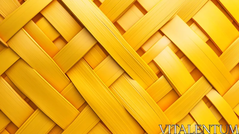 Interwoven yellow ribbon lattice with directional lighting gradients.