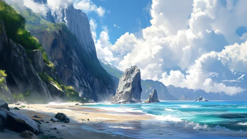 Where Towering Cliffs Embrace a Turquoise Paradise.