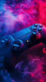 Gaming Controller Glows in Vibrant Neon Colors