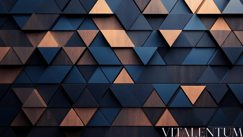 Geometric wall shows layered triangular relief pattern