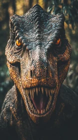 Predator grin from a molten-eyed jungle tyrant.