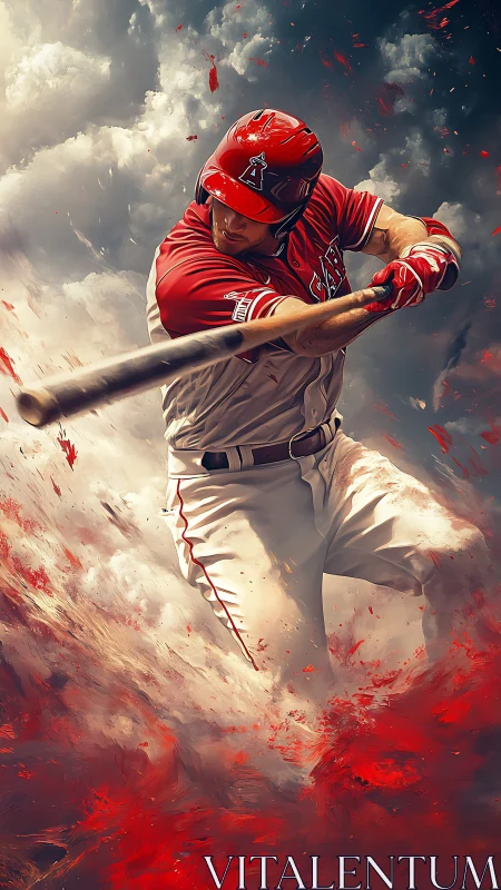 Storm-swing slugger carves fire from swirling sky. Period.