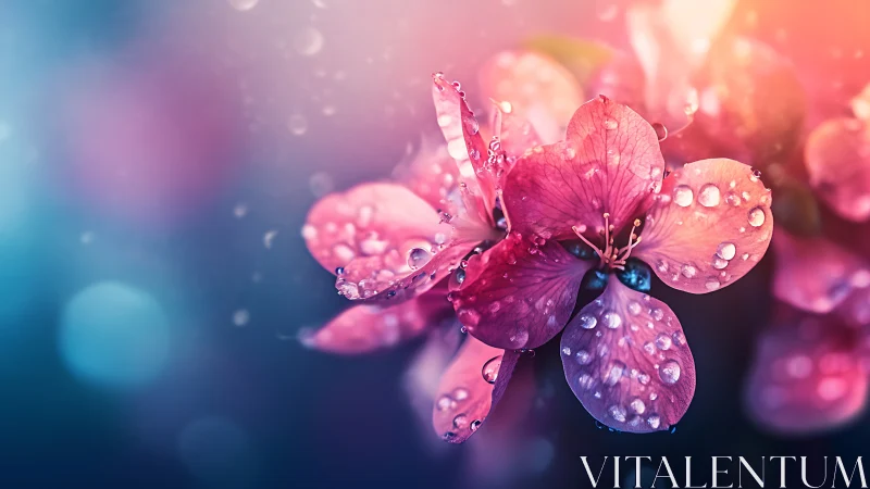 Butterfly with Dew Drops in Gradient Light.