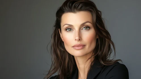 Confident Woman in Professional Attire, Modern Portrait Style.