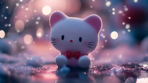 Whimsical Hello Kitty in Enchanted Dreamscape