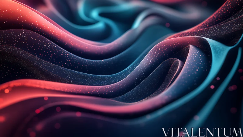 Soft neon waves drifting through a glittering dreamscape.