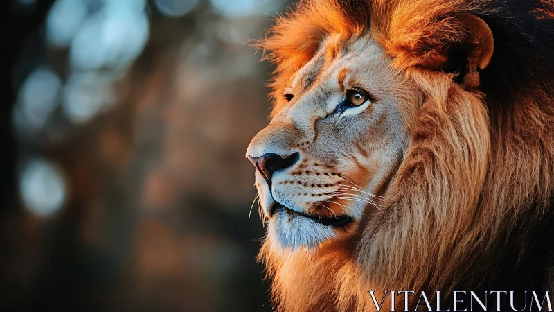 Sunset brushes a lion&rsquo;s mane into molten, regal firelight