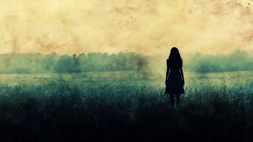 Soft morning solitude welcomes a quiet figure in mist