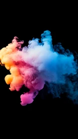 Colorful vapor clouds swirl against deep black space.