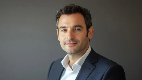 Calm confidence settles gently across a tailored portrait