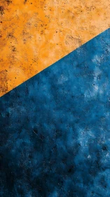Diagonal orange blue wall texture with distressed patina