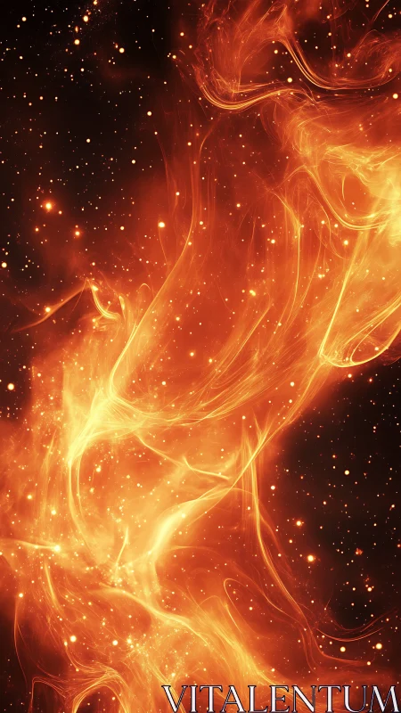 Liquid Fire Dances Through Cosmic Darkness