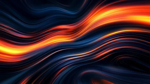 Luminous fiery current flowing through deep cosmic waves.