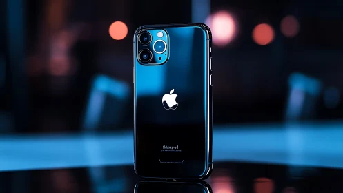 iPhone 13 Pro Max Pacific Blue Triple Camera Array Night Photography Render