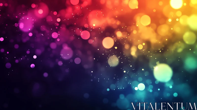Colorful bokeh lights abstract background in vibrant gradient style.