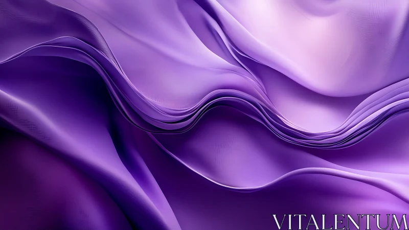 Layered violet fabric waves render subtle subsurface scattering