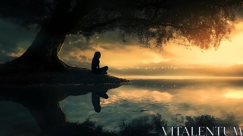 Golden evening reflection invites quiet lakeside daydreams