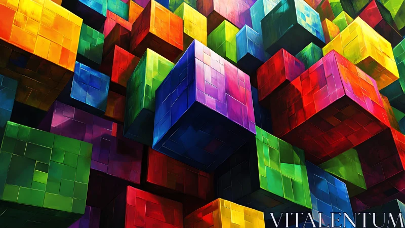 Chromatic geometric cubes in dense three-dimensional grid.