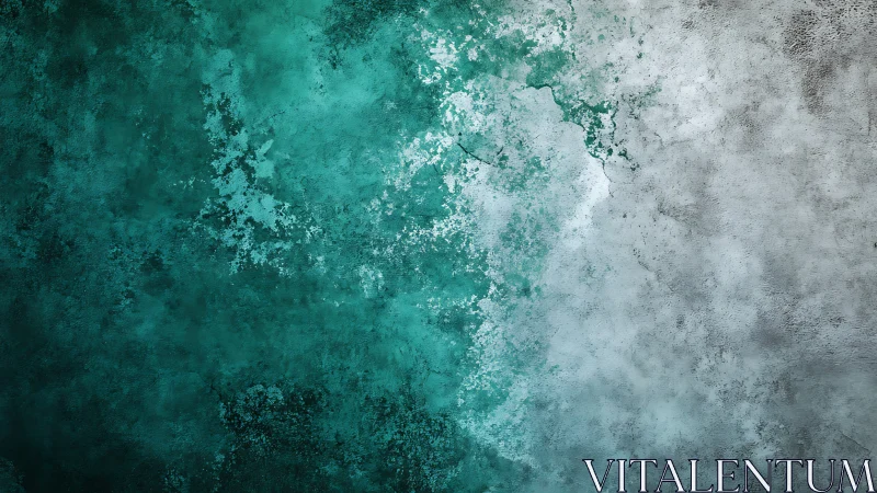 Teal and gray textured abstract wall background image.