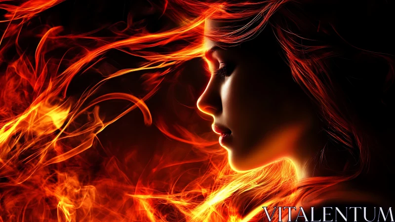 Incandescent Soul Blazing Through Ethereal Darkness